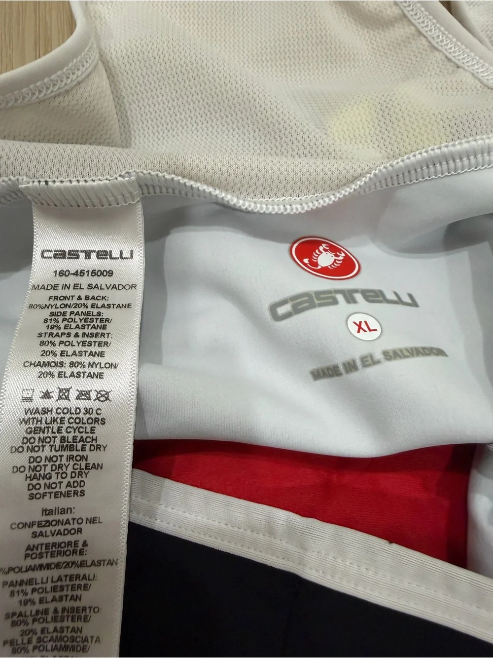 Men’s Castelli Cycling Bib Shorts XL black yellow